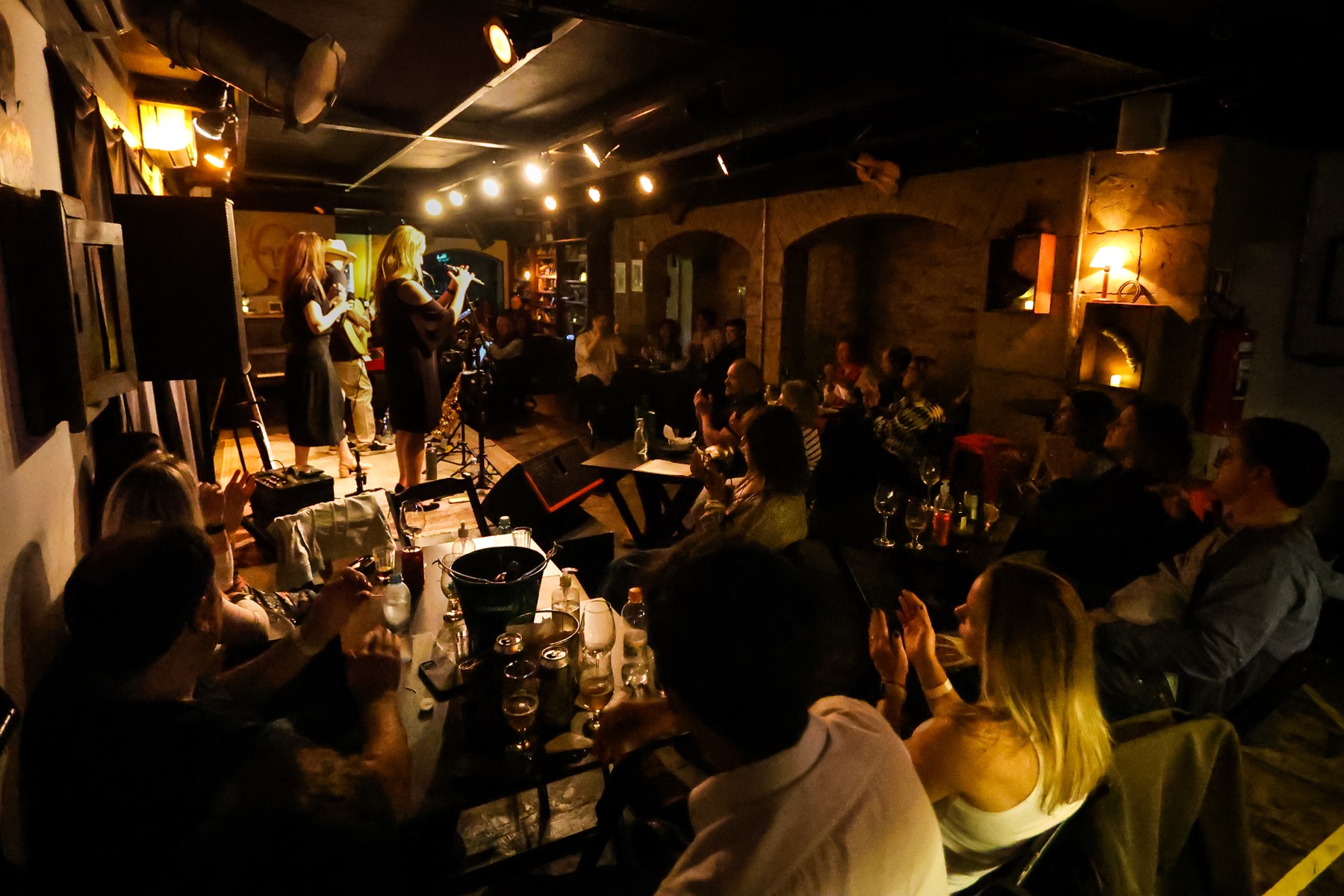 A full room watching Brazil at Jazz